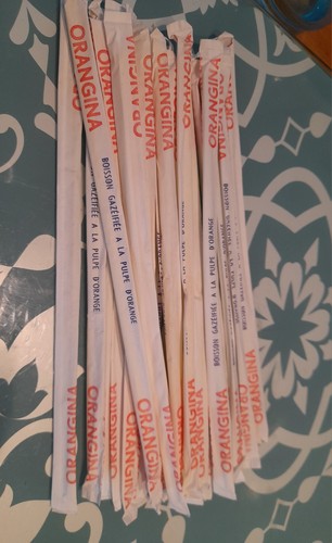 Lot pailles orangina neuves - de,