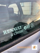 Autocollant Sticker Lunette Arrière "A choisi ELF" Twingo 1 Clio