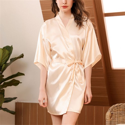 Peignoir satin pour - pour, femmes