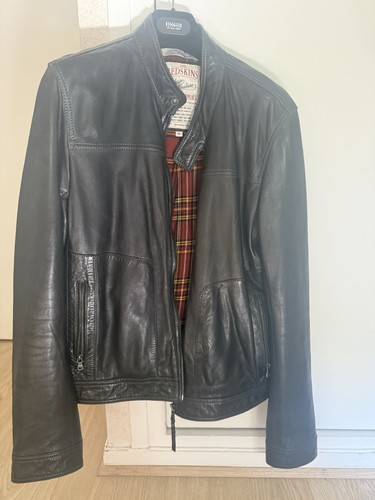 Blouson cuir redskins vintage - cuir,
