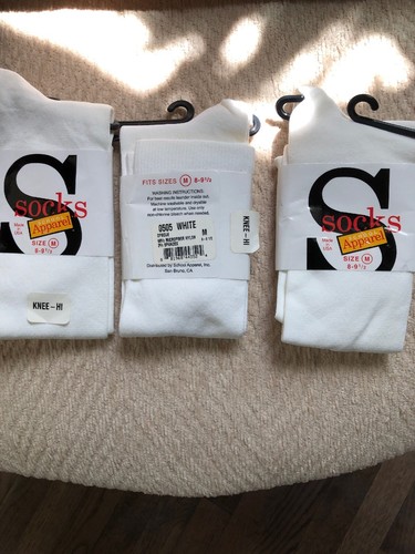 Pair white knee girls - pair, knee-hi