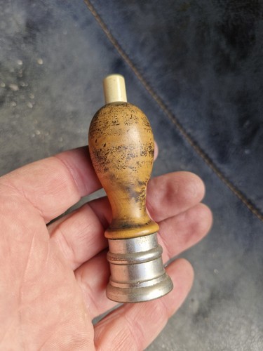 Pilulier ancien bois metal - pilulier,