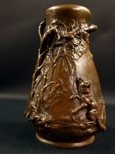 Vase piriforme bronze fin xixe - vase,