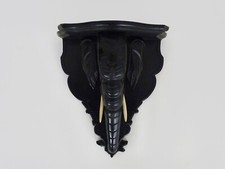 Sellette, porte plante, porte statue mural, applique tête d'éléphant XIXème