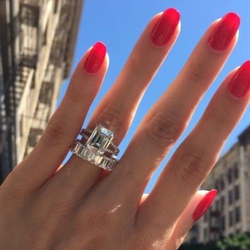 Bague fiançailles sertie - bague, de