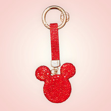 Porte-clé strass tête de