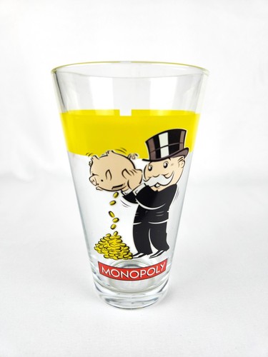Verre monopoly jaune - monopoly,