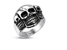 Bague Biker Cranes en acier