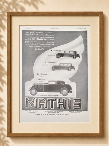 Pub ancienne 1932 - 1932, mathis