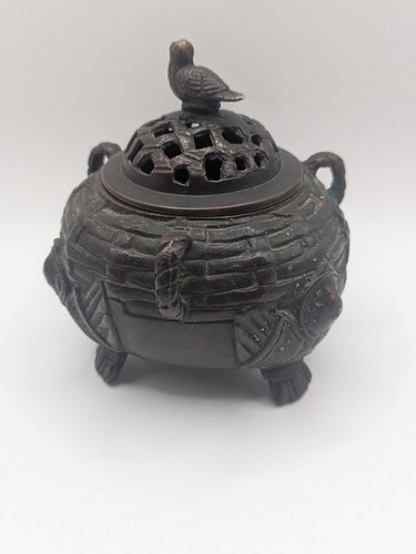 Ancien encensoir tripode - , en