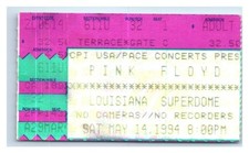 Billet De Concert Pink Floyd 14 Mai 1994 Nouvelle-Orléans Louisiane