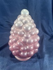 Ancienne tulipe grappe de raisin verre pressé moulé années 30