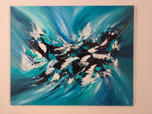 Tableau xxl abstrait coloré - abstrait,