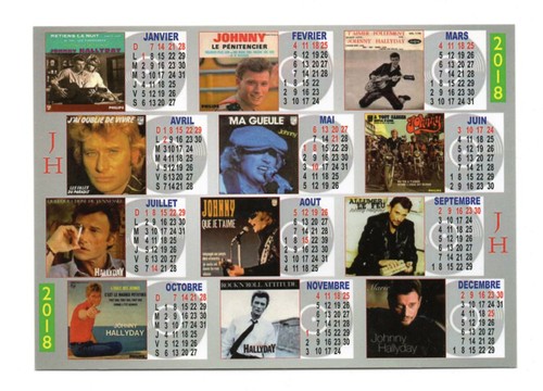 Johnny hallyday calendrier - johnny,