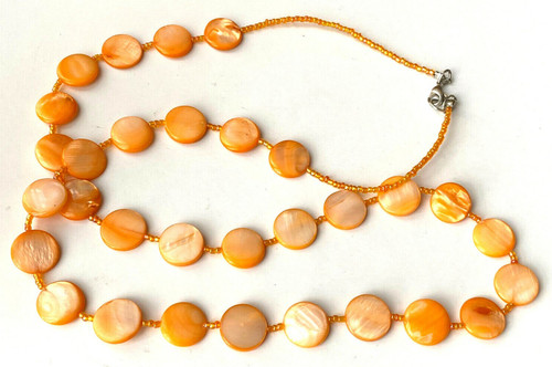 Collier orange nacre - orange,