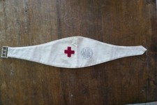 militaria WW2 brassard service santé infirmier tampon ministère de la guerre