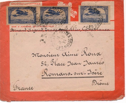 Lettre par avion - avion, ligne