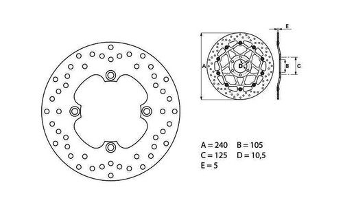 Brembo disque frein fixe de - disque,