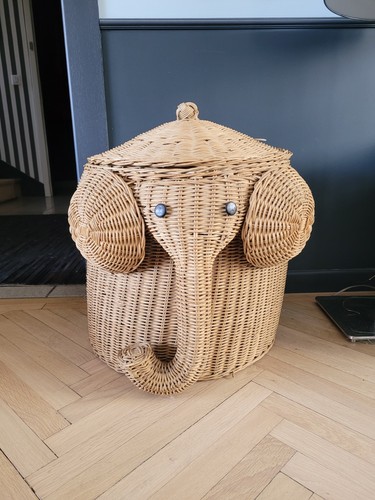 Panière linge éléphant - linge,