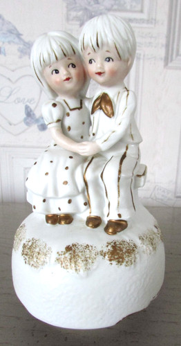 Statuette porcelaine couple - statuette,