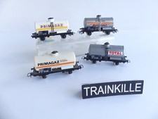 6308 / 6370 JOUEF 4 WAGONS CITERNE A ESSIEUX TOTAL / BUTAGAZ / PRIMAGAZ