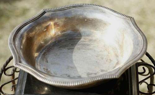 Ancien plat métal - , argenté
