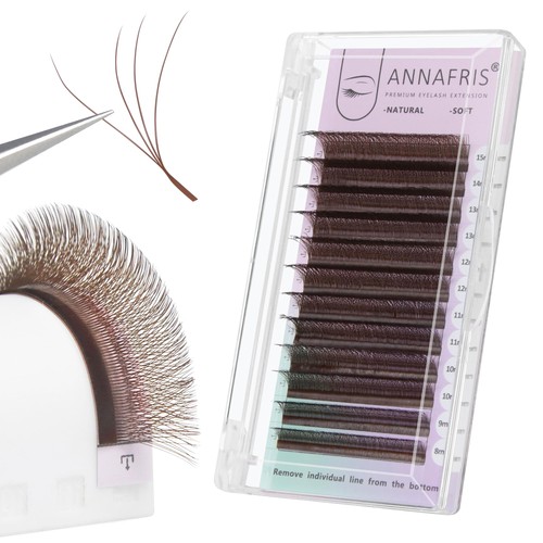 Extensions cils marron - 4d,