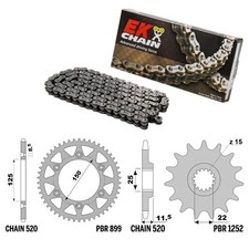 KTM ENDURO R 690 2019-2022 chaîne pignon couronne set 520 PBR EK2882G