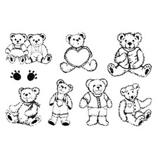 8 TAMPONS TRANSPARENTS OURSONS