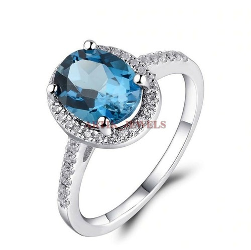 Naturel bleu gemme topaze avec - bleu,