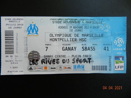 Ticket billet football - +++,