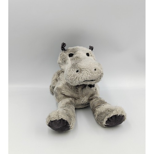 Doudou hippopotame gris