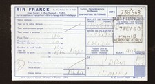 AIR FRANCE bulletin de bagage