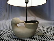 Rare lampe zoomorphe Canard en pierre calcaire
