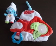 T4G / doudou plat d'activités champignon SCHTROUMPF JEMINI