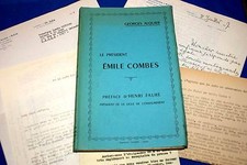 PRESIDENT EMILE COMBES,GEORGES ALQUIER ENVOI,NUM,RARE !