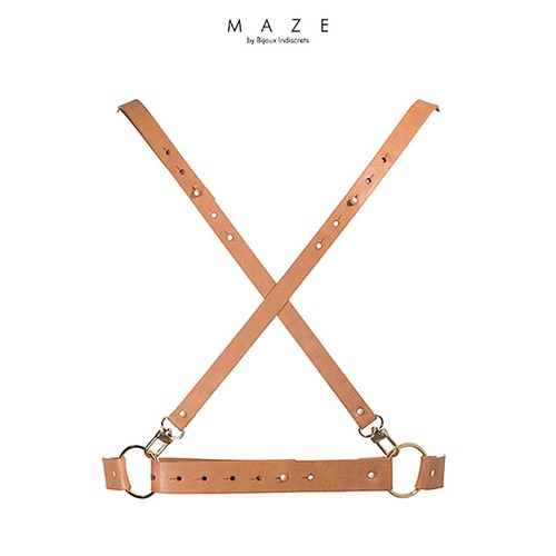 Harnais marron maze - x,