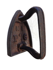 Ancien petit fer à repasser, N°1, P°G, longueur 5,8 cm.