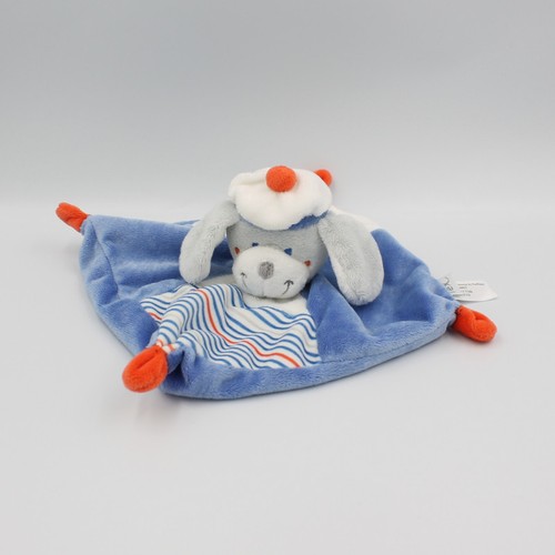 Doudou plat lapin - , bleu