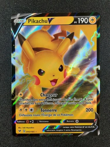 Carte pokémon pikachu v - pikachu,
