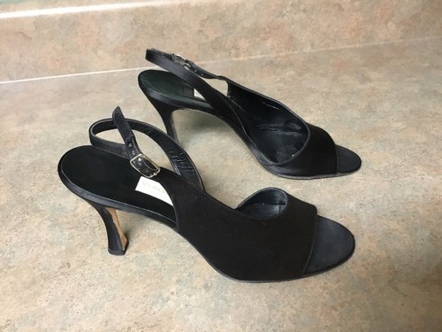 Vera wang black satin open - wang,