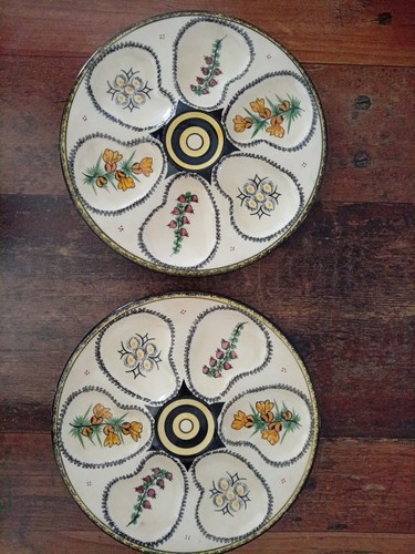 Paire assiette huîtres - paire, d'assiette