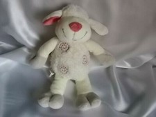 Doudou mouton blanc, spirales