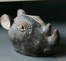 Art Premier tribal Ethnique /MASQUE PASSEPORT Africain, Origine/Bénin - 16 x 9cm