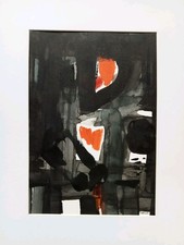 Abstraction Encre Papier Fond