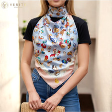 RARE VINTAGE foulard en soie Hermes "Couvee d'Hermes" Carré 90 par Caty Latham