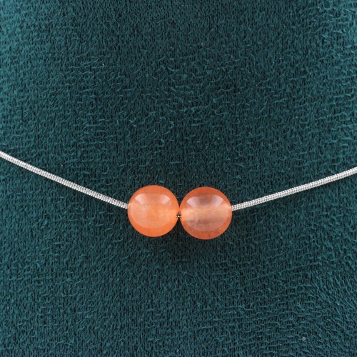 Collier perles calcédoine - collier,