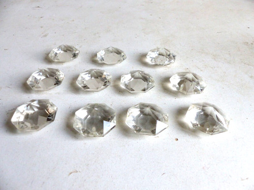 Lot pampilles en - 11, cristal