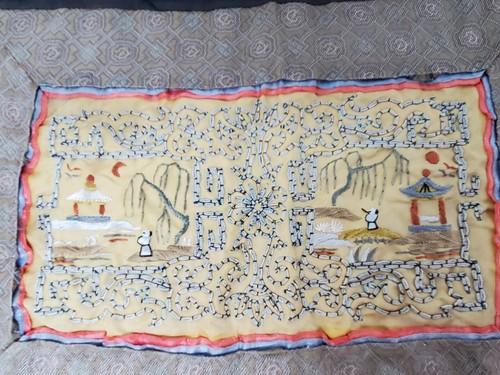 Ancienne broderie chinoise - chinoise, ou