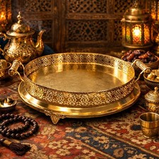 Plateau à thé marocain rond